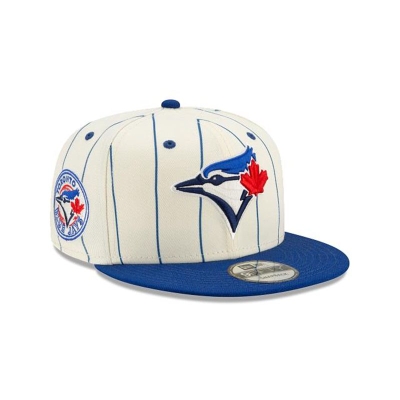 Toronto Blue Jays Gorra | New Era MLB Pinstripe 9fifty Snapback Cap Mexico - Blancos